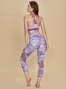 Ensemble 2 pièces soutien-gorge de sport et leggings pour femme – Idéal pour la gym, le yoga et l'entraînement – Respirant en Spandex/Polyester - Product Image 1