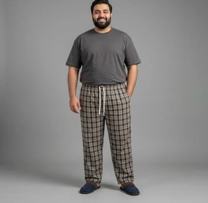 Comfort Loungewear Set Plus Size Men's Cotton Gauze Pajama Set Relaxed Sleepwear Homewear Wholesale Apparel Manufacturer - Product Image 5