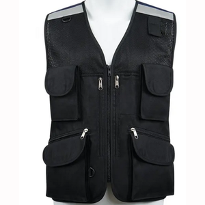 Gilet de sécurité haute visibilité avec bandes réfléchissantes et fermeture Velcro pour la construction, la circulation, les vêtements de travail industriels et la vente en gros - Product Image 5