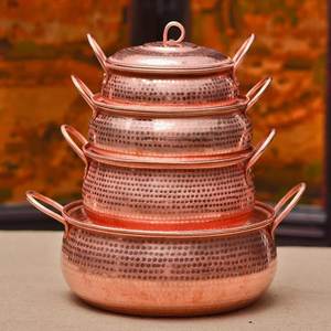Traditional Indian Brass Cooking Wok Handmade Brass Kadai with Strong Iron Handles for Professional Kitchen Equipment - Product Image 5