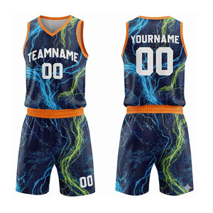 Uniforme de basketball confortable pour hommes, grande taille, manches courtes, sublimation, vêtements de sport d'extérieur, uniforme de basketball par sublimation - Product Image 6