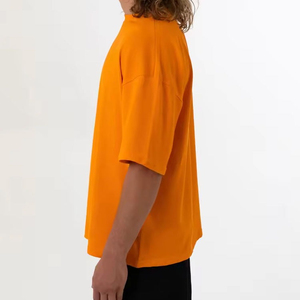 เสื้อยืดโอเวอร์ไซส์ทรงบ็อกซี่ผ้าคอตตอนหนานุ่ม พิมพ์ลายโลโก้ตามสั่ง ดีไซน์ไหล่ตก ตัดเย็บแบบครอป พร้อมลายตัวอักษรแบบเรียบง่ายสำหรับผู้ชาย สไตล์สตรีทแวร์ - Product Image 5