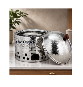 Floral Design Stainless Steel Serving Dish In Silver And Gold Color Dinnerware Serving Chafing Dish At <b>Cheapest</b> Prices - Product Image 6