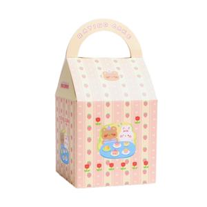 Boîte-cadeau écologique pour maison sur le thème des animaux avec poignée-Petit emballage de friandises 8x8cm ( Style 05) - Product Image 3