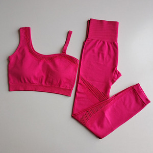 Conjunto de Yoga de 2 Piezas para Mujer, Diseño a Cuadros, Transpirable, Ecológico, de Secado Rápido, Cintura Media, Sin Costuras, para Gimnasio - Product Image 2
