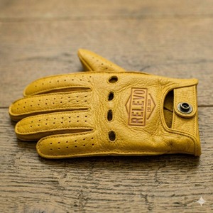 Guantes de Invierno Unisex de Cuero Amarillo Impreso de Alta Calidad al por Mayor, con Cera Roja, Cálidos para Conducir al Aire Libre, Protección contra el Frío, Suaves, a Granel - Product Image 6