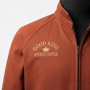 Veste décontractée pour homme, style sportif, col montant, capuche, logo frontal, tissu premium, fermeture éclair, mode urbaine, légère - Product Image 6