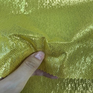 M3860 Cheap Wholesale Shiny Golden 100% Polyester Sheer <b>Lightweight</b> Metallic Satin Fabric Girls <b>Luggage</b> Home Decor Christmas - Product Image 5