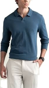 Camiseta de Manga Larga para Hombre, 100% Algodón, de Color Sólido, Informal, Transpirable, de Secado Rápido, de Alta Calidad y Personalizable, en Oferta - Product Image 4