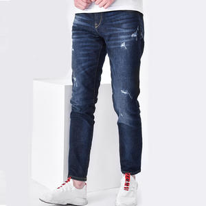Best Quality Men's Slim Fit Mid Waist Vintage <b>Boot</b> Cut Denim Jeans Cotton Midweight <b>Summer</b> Casual Fitness Pants - Product Image 2
