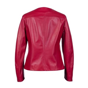 Wholesale Womens <b>Sheepskin</b> Leather <b>Jacket</b> With Embroidery Ladies Tailored Leather <b>Jacket</b> Factory For Private Label Buyers - Product Image 4