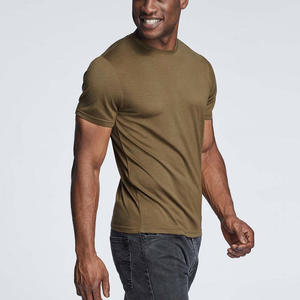 Camiseta de Algodón de Alta Calidad para Hombre, Corte Ajustado, Tela Suave Premium, Cuello Redondo, Manga Corta, Informal, Básica, con Logotipo Personalizado al por Mayor - Product Image 2