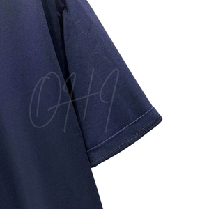 T-shirt en coton bleu marine à col rond et manches courtes pour homme, motif tie-dye, coupe ample, respirant - Product Image 5