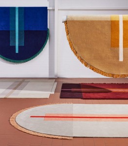 พรมขนสัตว์นิวซีแลนด์แท้ 100% งานแฮนด์เมด รูปทรงวงรี ดีไซน์ทันสมัย สำหรับห้องนั่งเล่น ขายส่ง พรมทัฟท์ทำมือ - Product Image 2