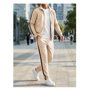 Heavyweight Fleece Men's Full <b>Zip</b> <b>Hooded</b> Jacket and Joggers Sweatpants Set Custom - Product Image 5