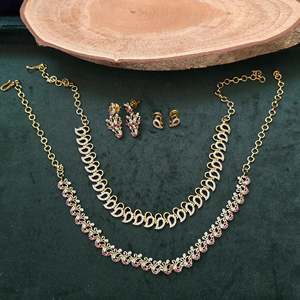 24K Gold Plated Bridal Jewelry Set-3 Piece Fine Fashion Earring Set for Daily Wear - Product Image 1