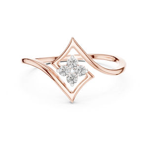 แหวนแต่งงานคลาสสิกเพชรทรงกลม 0.1 กะรัต ทองคำ 14K สำหรับผู้หญิง |   ได้รับการรับรองจาก IGI |   เพชรที่เพิ่งเพาะเลี้ยง - Product Image 2