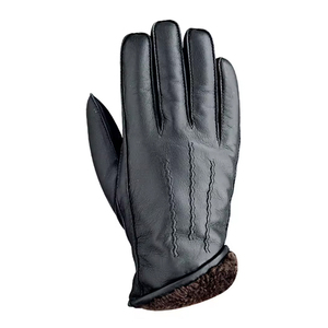 Gants d'hiver en cuir pour femmes, doublés de laine, décontractés, coupe-vent, chauds, pour le cyclisme, vente en gros d'usine, personnalisables OEM - Product Image 4