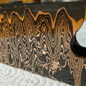 Couteau de chef utilitaire en cuivre damas de qualité supérieure avec manche équilibré pour la découpe et le hachage quotidiens en cuisine - Product Image 5