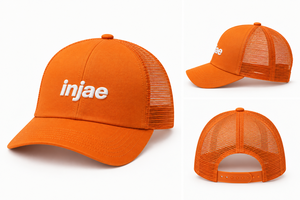 Casquette Trucker Broderie 3D Logo Personnalisé Haute Qualité Orange Maille Filet Profil Moyen 6 Panneaux Courbée Hip Hop Extérieur Plage Vente en Gros - Product Image 4