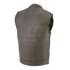 Gilet en cuir haute performance, gilet en cuir de qualité course, gilet en cuir pour motard, fabriqué au Pakistan - Product Image 6