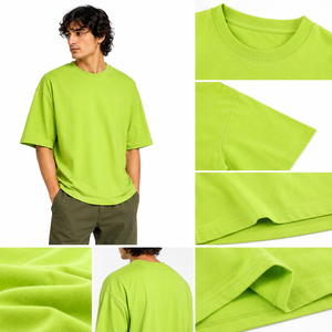 T-shirt ample de qualité supérieure pour homme, offrant un confort surdimensionné, un tissu doux et respirant, et un look élégant et polyvalent pour un style moderne. - Product Image 6