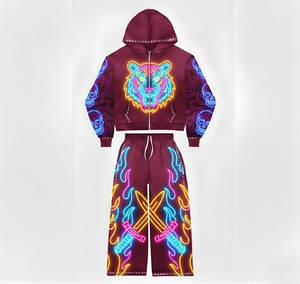 Sudadera con Estampado de Circuito Electrónico para Hombre, Sudadera con Diseño Gráfico Neon Core de Inspiración Tecnológica, Sublimada, con Bolsillo Tipo Canguro - Product Image 6