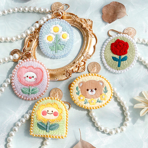 Hot Sale Diy Handcrafted Three-Dimensional Beaded Embroidery Pendant Gift Cute Cartoon Pattern Keychain Gifts for Women Girls - Product Image 5
