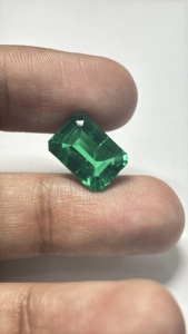 Émeraude colombienne de laboratoire, taille octogonale radiant, pierres précieuses en vrac en gros pour la fabrication de bijoux, boucles d'oreilles, colliers, 10x12mm - Product Image 2