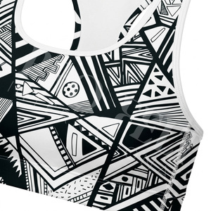 Non Wired Straps Custom Made Sports <b>Bra</b> Custom Logo Printed Racerback Fitness Breathable <b>Stretch</b> Activewear Workout Sports <b>Bra</b> - Product Image 4