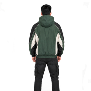 <b>Men</b> Hooded Color Block Windbreaker <b>Jacket</b> Casual Outdoor Sport <b>Track</b> <b>Jacket</b> Full Zip Polyester Autumn Wear - Product Image 3