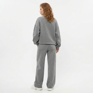 Custom Rhinestone Printed Sweatshirt & Baggy Sweat Pant Set Heavyweight Ladies Full Length Crew Neck Tracksuit <b>Sweatsuit</b> Ladies - Product Image 3