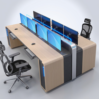 Console de contrôle de sécurité pour centre d'urgence 911, poste de travail d'opérateur, mobilier sur mesure