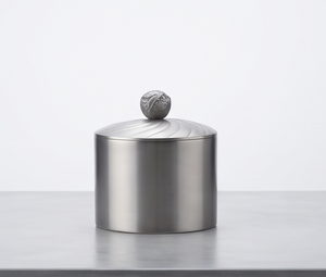 Boîte de rangement élégante en métal argenté avec couvercle en spirale pour fruits secs et dates, pot de table couvert - Product Image 2