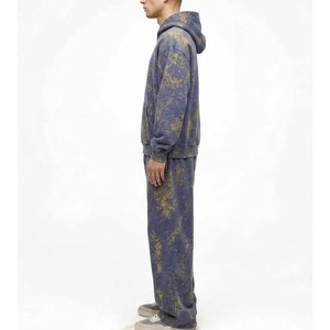 Conjuntos Deportivos de Dos Piezas de Algodón Lavado con Efecto Desgastado, Fabricante de Ropa OEM, Suministro al por Mayor - Product Image 3
