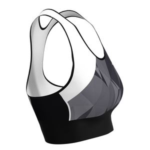 Girls High <b>Support</b> Breathable Simple Sports Bra Quick Dry Seamless <b>Crop</b> <b>Top</b> Removable Padding Yoga Running Fitness - Product Image 2