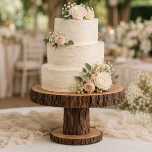 Luxury Solid Wood <b>Cake</b> Stand Eco-Friendly <b>Cake</b> <b>Mold</b> with Glass Cover Multi-Functional Round Dishwasher Safe for Kitchen - Product Image 6