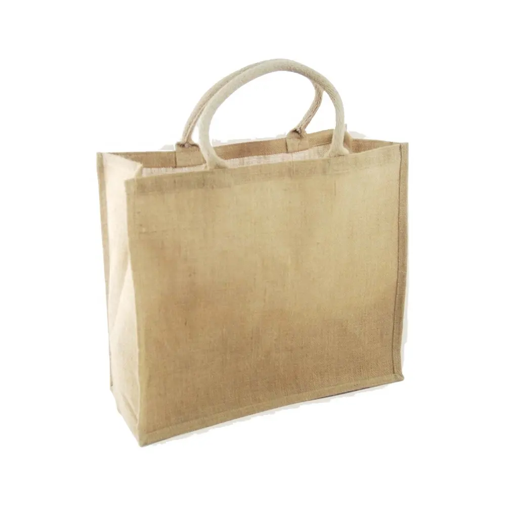 Custom Natural Eco-friendly Tote Bag Large Capacity Handbag Multi-functional Jute Luxury Bag