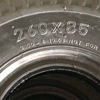 Pneu gonflable noir CST Cheng Shin 3.00-4 C248 260*85 en nylon et caoutchouc pour trottinette électrique et fauteuil roulant électrique 4PR Durable Excellent