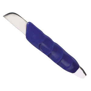 Couteau à plâtre à lame courte en acier inoxydable avec manche en plastique bleu anatomiquement profilé 160 mm Instrument de laboratoire dentaire - Product Image 6
