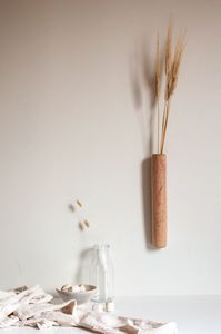 New Arrival Handmade Wooden Glass Flower <b>Vase</b> Set Natural Grain Decorative Table Decor Accent Holder <b>Vase</b> - Product Image 6