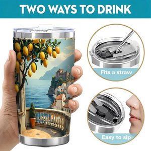 Gobelet isotherme en acier inoxydable 20 oz à double paroi, mug de voyage personnalisé avec logo, cadeau d'entreprise, vente en gros - Product Image 5