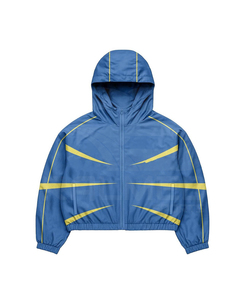 En gros Survêtement coupe-vent avec logo numérique, veste à fermeture éclair à manches longues et short, coupe oversize, coupe régulière - Product Image 4