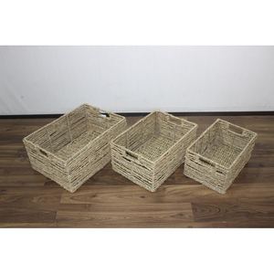Artex Dong Thap Water Hyacinth Storage <b>Basket</b> <b>Handle</b> for Home Storage Organization - Product Image 2