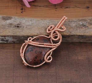 Charmes en jaspe naturel enveloppés de fil, argent sterling 925 plaqué platine, vintage, de haute qualité, pierre bleue, bijoux en matrice - Product Image 2