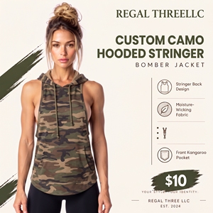 Camiseta sin mangas con capucha de camuflaje para mujer, de secado rápido, para gimnasio, fitness, culturismo - Product Image 1