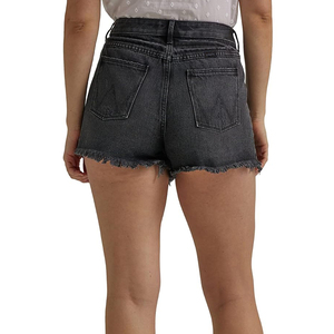 Women Knee Length Denim Shorts High Waisted Bermuda Jean Shorts Summer Casual Light Blue Fringed Hem Denim Pants - Product Image 5