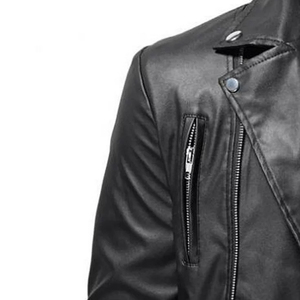 Clush 2026 Trending High Street Style Men's <b>Winter</b> <b>Jacket</b> Customizable OEM Genuine Cow Skin <b>Leather</b> Stand Zipper Closure Cotton - Product Image 2