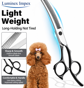 Pet Grooming <b>Scissors</b> Set <b>Dog</b> Hair Cutting Tools With Case Professional <b>Dog</b> Grooming <b>Scissors</b> With Comfortable Grip Handle - Product Image 3