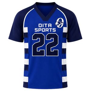 Ensemble de lacrosse bleu roi et blanc pour hommes – Maillot et short légers, uniforme d'équipe respirant, tenue de sport athlétique pour la compétition - Product Image 3